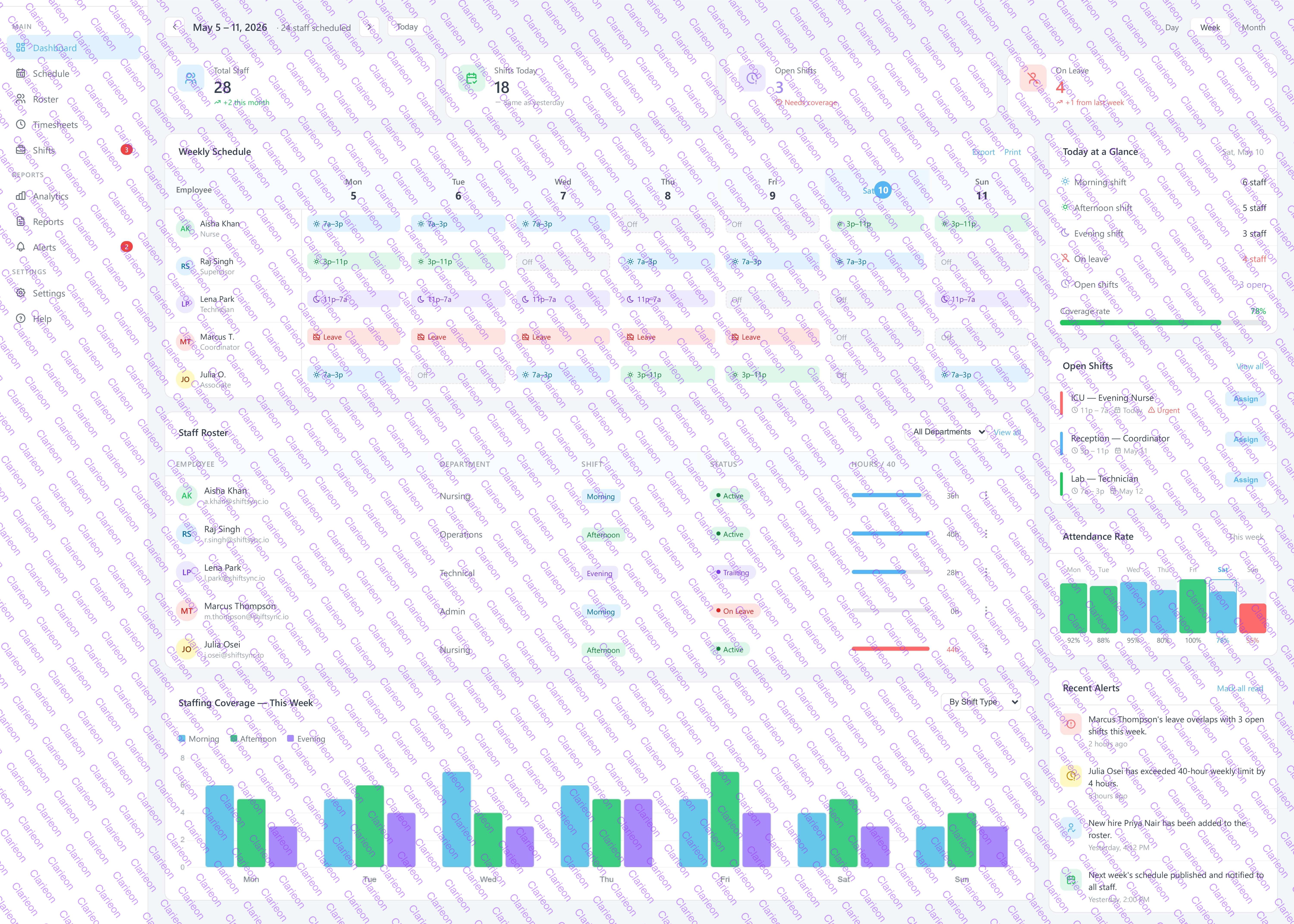 Roster Management and Scheduling Application